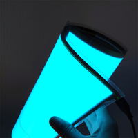 Panneau EL ultra-lumineux en papier, feuille mince électroluminescente découpable, panneau EL avec onduleur, matériau PVC, toutes couleurs, noir