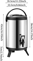 Bouilloire électrique portable avec fiole thermique en acier inoxydable garder au chaud seau à thé/lait pour une utilisation en magasin commerçants instantanés