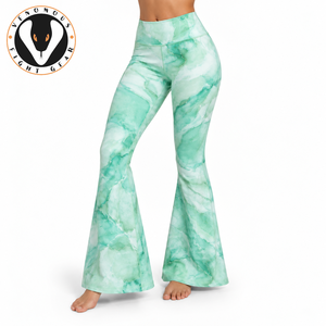Bell Bottom <b>Legging</b> Provides Soft Material Flexible Comfort & Stylish <b>Flared</b> Shape For Yoga Exercise & Everyday Lifestyle Wear - Product Image 5