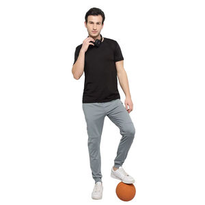 กางเกงวิ่งออกกำลังกายแบบลำลองของผู้ชายกางเกงออกกำลังกายฟิตเนสสลิมเชือกฟอกสีออกแบบโลโก้ได้ตามต้องการเป็นมิตรกับสิ่งแวดล้อมผ้าใบ - Product Image 4