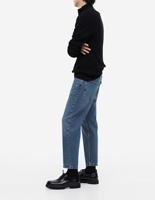 Jeans en denim pour hommes, coupe droite, style western, délavé clair, écologique, streetwear hip-hop vintage, décontracté, vente en gros d'usine, personnalisé