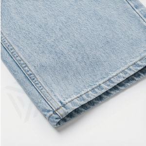 American Vintage Hip Hop Style Fashion <b>Women's</b> Denim Wide Leg Pants Geometric Pattern Embroidery Customized Color Baggy <b>Jeans</b> - Product Image 5