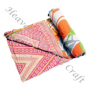 Kantha <b>Quilt</b> Gudari Kantha <b>Quilt</b> Gudari Hot Selling Wholesale Gold Supplier GD2185 Handmade Kantha <b>Quilt</b> Cotton Printed <b>Indian</b> - Product Image 2