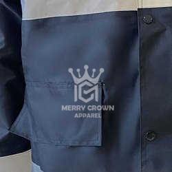 Veste de sécurité en toile imperméable légère col à capuche Logo personnalisable avant coque souple matelassée vêtements de travail d'hiver - Product Image 4
