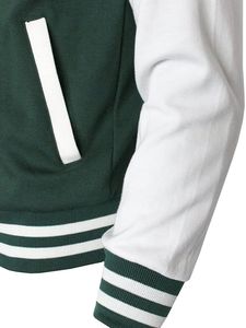 Veste universitaire en toile unisexe à conception personnalisée vente en gros de broderies en chenille pour hommes support Letterman de baseball en cuir surdimensionné - Product Image 3