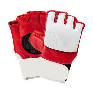 Guantes de MMA de Cuero con Dedos Descubiertos para Kickboxing y Sparring con Tela Transpirable, Ligeros y con Correa de Muñeca Ajustable - Product Image 2