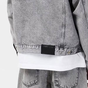 Vestes en jean pour hommes surdimensionnées et multicolores personnalisées/Personnalisez votre propre logo et concevez des vestes en jean pour hommes - Product Image 4