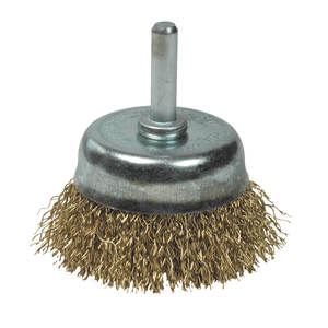 Spazzola a tazza in filo d'acciaio per hobby con gambo da 50 mm. (Mota FAT050) - Product Image 1