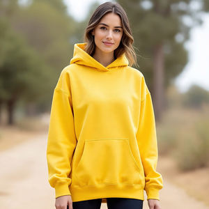 Customized <b>Fleece</b> Drop Shoulder <b>Hoodie</b> Women Sweatshirts <b>Oversize</b> 500 GSM Streetwear Loose Fit <b>Hoodie</b> Ladies - Product Image 6