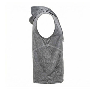 Wholesale Oem Breathable Thick Sleeveless <b>Hoodies</b> Casual Wear Men Sleeveless <b>Plain</b> <b>Hoodie</b> With Low Moq - Product Image 3