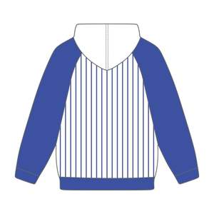 Phi Beta Sigma White Body Blue Raglan Pinstripes Pullover Hoodie Greek Fraternity Apparel Custom Divine Nine HBCU Ropa - Product Image 3