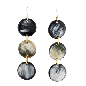 Pendientes de cuerno de Búfalo con acabado natural, joyería hecha a mano para mujer, pendientes de gota de cuerno de búfalo y buey natural 100%, pendientes de cuerno - Product Image 2