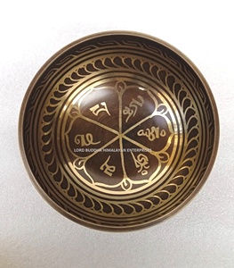Cuencos de latón hechos a máquina tibetana, artesanías de metal usadas para yoga y meditación, precio barato - Product Image 2