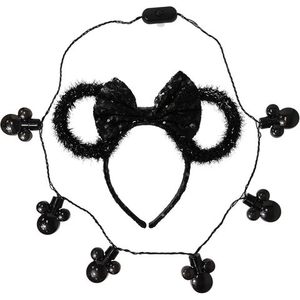 Ensemble cadeau collier lumineux LED Mickey et Minnie personnalisable OEM/ODM avec serre-têtes en guirlande - Product Image 3