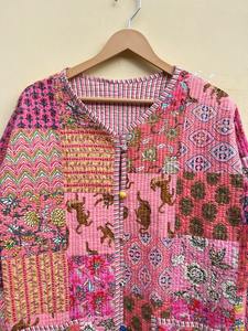 Patchwork Quilted Jackets Cotton Floral Bohemian Style Fall Winter Jacket Coat Streetwear Boho Quilted Reversible Jacket - Product Image 6