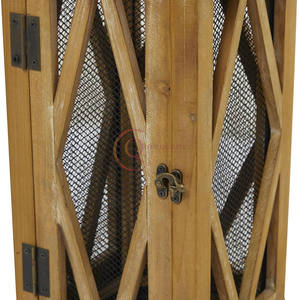 Qualité supérieure Conceptions personnalisées Lanterne à couvercle en métal de Noël Pots de bougie en bois uniques Couverture en métal Qualité Autres bougeoirs - Product Image 4