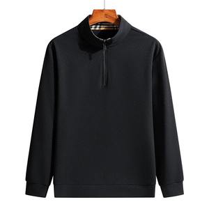 Classic knitted half <b>zip</b> <b>sweater</b> <b>men</b> soft yarn gentle feel semi formal office compatible custom branding for corporate orders - Product Image 5