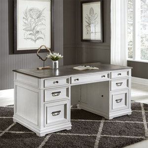 Colburn Jr. Executive Desk with Locking <b>File</b> Storage Rectangular Engineered <b>Wood</b> Office Desk - Product Image 1
