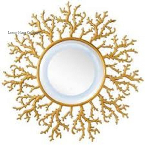 Large Size <b>Tree</b> <b>Branch</b> Shape Bathroom Wall Mirror Gold Shiny Polished Aluminium Casted Modern Design Hotel and Home Decor Supply - Product Image 1