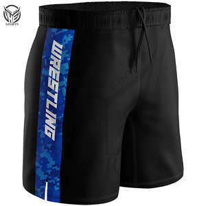Mejor material, precio económico, MOQ personalizado, pantalones cortos de lucha libre, pantalones cortos de boxeo MMA para hombre de Huge Edge Sports. - Product Image 3