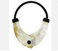 Collier en corne de buffle africain pour cadeaux, 100% corne de buffle naturelle