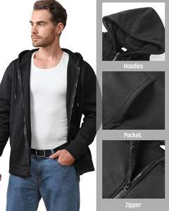 Sweat à capuche unisexe en polaire premium, tissu tricoté doux, séchage rapide, chaud, vêtements décontractés d'hiver, vente en gros, fabricant OEM ODM, Bangladesh - Product Image 1