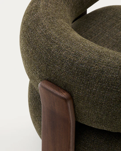 Sillón Nórdico Individual con Estructura de Madera Maciza y Fundas de Tela, el Lounge Más Popular para Dormitorio y Sala de Estar, Ideal para Apartamentos - Product Image 2