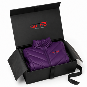 OUTDO Women's Purple <b>Quilted</b> Puffer <b>Jacket</b> Full Sleeve Stand Collar Zipper Closure Winter Wear Puffer <b>Jacket</b> for Women - Product Image 6