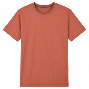 เสื้อยืดคอกลมผ้าฝ้ายเทอร์ราคอตต้าขายส่ง พร้อมงานปักเพชรแบบมินิมอล เสื้อแขนสั้นลำลองสำหรับผู้ชายสั่งทำได้ - Product Image 1