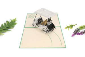 Tarjeta de felicitación emergente 3D hecha a mano más vendida Tarjeta de regalo temática de transporte personalizable Artesanía de papel - Product Image 3