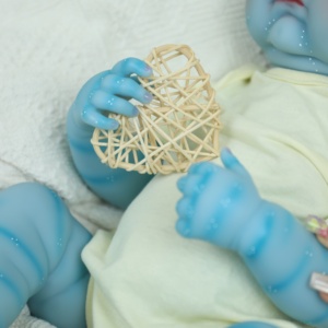 Lifereborn 18 pulgadas 46cm <span class=keywords><strong>Avatar</strong></span>'s Skin Blue Reborn Muñecas para recién nacidos Bebe Silicona Vinilo Reborn Baby Dolls para regalos - Product Image 4