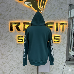 Venta caliente logotipo personalizado más demandado Cremallera Sudadera con capucha Puff Impreso hecho en fábrica precio barato sudaderas con capucha para hombres - Product Image 2