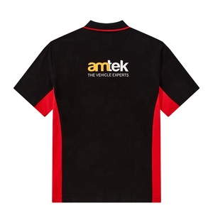 Logotipo bordado personalizado de los hombres 100% algodón transpirable para Polo patrón sólido Golf camiseta en blanco ropa de trabajo - Product Image 2