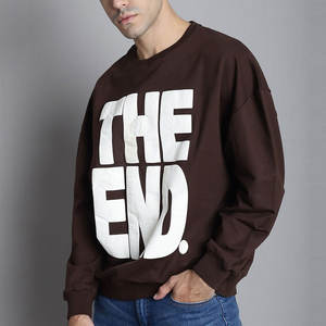 Sudadera polar de algodón de alta calidad para hombre 2025 al por mayor con serigrafía personalizada para invierno moda informal - Product Image 3