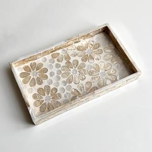 <b>Jewelry</b> storage <b>tray</b> mother of pearl trinket dish stylish MOP serving <b>trays</b> home hotel centerpiece - Product Image 6