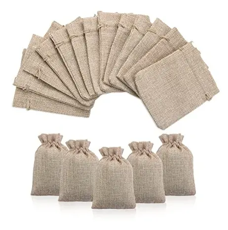 Buy Natural Burlap Tote Bags Reusable Jute Bags