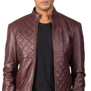 Blouson de moto unisexe en cuir véritable, coupe-vent élégant avec col rabattable, mode automne, prix usine, OEM - Product Image 3