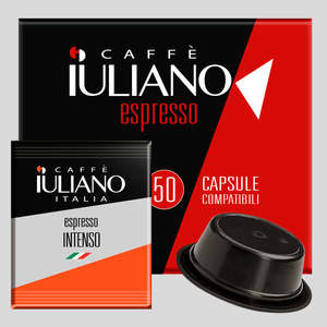 Caffè Iuliano Espresso Intenso 50 Capsule Compatibili - Caffè Dolce Arabica e Robusta Tostatura Media - Product Image 1