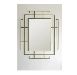 Customized Design New Look Metal Wall Mirror Gold Plated Frame Latest Wall Mounted Mirror for Home Decoration - Product Image 3
