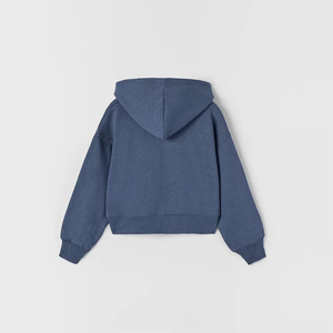 Conjunto de chándal de dos piezas de algodón transpirable para niños, ropa deportiva de invierno, chándal con capucha, venta al por mayor - Product Image 6