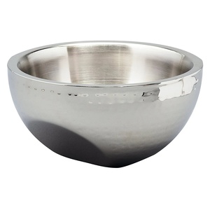 Bol de service en acier inoxydable martelé accrocheur bol de vague en métal décoratif polyvalent décorations de mariage bol de cuisine - Product Image 6