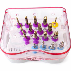 Ensemble d'implants dentaires manuels en acier inoxydable de 17 pièces, vente en gros, outils professionnels, chirurgie implantaire, restauration, prothèses - Product Image 1