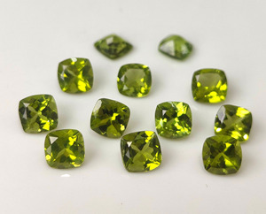 เพอริโดสีเขียวธรรมชาติ4มม.-8มม. เบาะตัดเหลี่ยมเพชรพลอยหลวมสำหรับทำเครื่องประดับ - Product Image 6