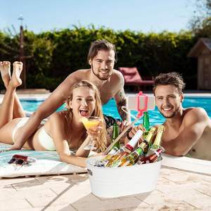 Seau à Glace Grande Capacité Vin Bière Whisky Boissons Seau Refroidisseur Personnalisé Fini Bar Accessoires Célébration Événements Mariage Maison - Product Image 6