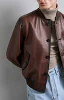 Veste en peau de mouton pour hommes nouvelle mode sur mesure de haute qualité Vestes d'extérieur délavées pour hommes
