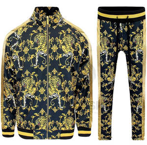 Survêtement d'entraînement personnalisé de haute qualité, séchage rapide, Sublimation, transfert de chaleur, imprimé, survêtement respirant pour hommes, en Polyester - Product Image 1