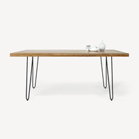 Table à manger moderne en bois massif scandinave - Clip pour appartement, hôtel, hôpital