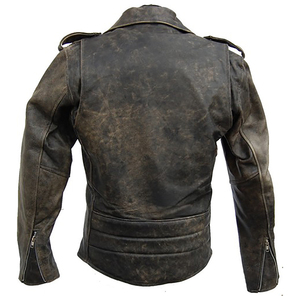 Veste bomber moto en cuir véritable grande taille pour l'hiver, manches en cuir, corps en cuir, design personnalisé, respirante - Product Image 2