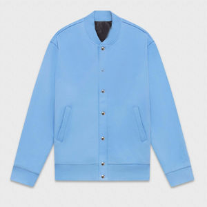 Nueva moda para hombre College Letterman Varsity chaquetas diseño personalizado Softshell lana PU Material Stand Collar lona para ropa informal - Product Image 4