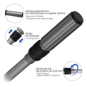 Set Chiave Dinamometrica 1/4" con 9 Punte Esagonali e 5 Bussole - Product Image 5